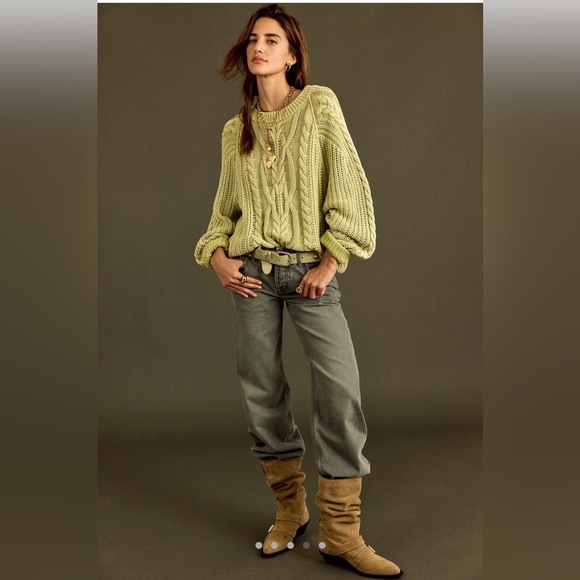 Free People We The Free Tennessee Boyfriend Jeans in Pine - Picture 4 of 5